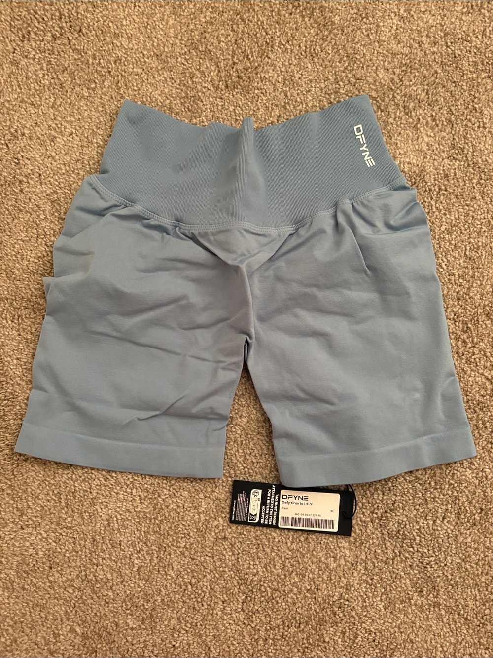 DFYNE Women's Light Blue (Rain) Defy Shorts